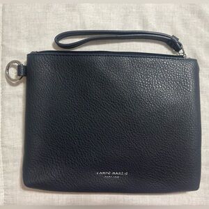 Campo Marzio Chic Medium Case Pouch Ocean Blue Leather Wristlet Unisex
